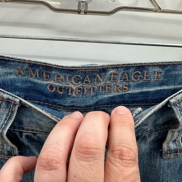 American Eagle relaxed straight distressed men's boho jean. 32x32 - Picture 7 of 8